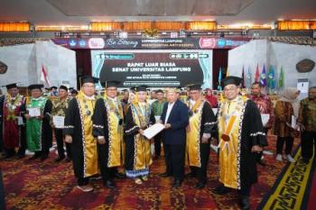 Unila Gelar Sidang Senat Terbuka Peringati Dies Natalis ke-60